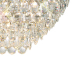 Diyas Coniston 11 Light Linear Bar Flush Ceiling Light in Polished Chrome with Crystal