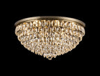 Diyas Coniston 12 Light Flush Ceiling Light in Antique Brass