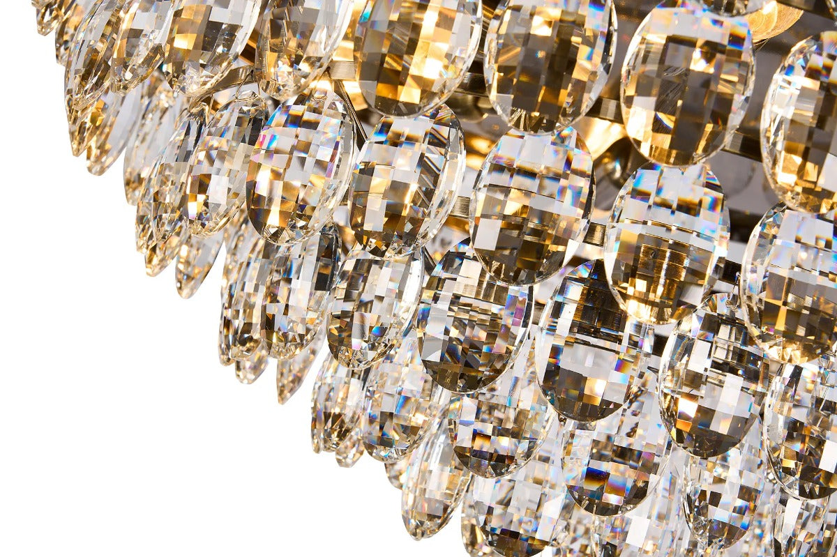 Diyas Coniston 12 Light Flush Ceiling Light in Antique Brass