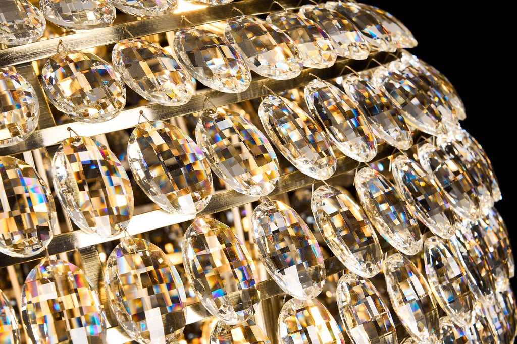 Diyas Coniston 12 Light Flush Ceiling Light in Antique Brass