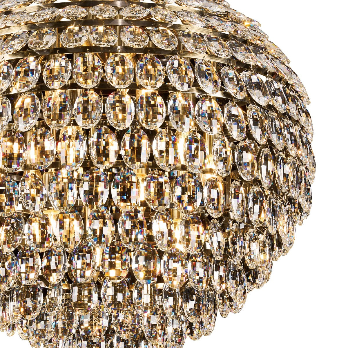 Diyas Coniston 12 Light Pendant Light in Antique Brass