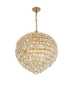 Diyas Coniston 12 Light Pendant Light in French Gold with Crystal