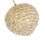 Diyas Coniston 12 Light Pendant Light in French Gold with Crystal