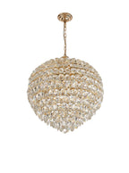 Diyas Coniston 12 Light Pendant Light in French Gold with Crystal