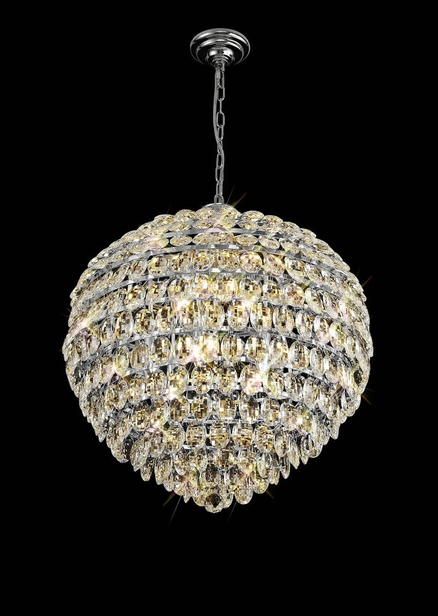 Diyas Coniston 12 Light Pendant Light in Polished Chrome