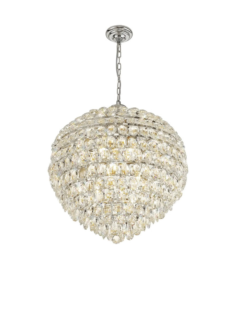 Diyas Coniston 12 Light Pendant Light in Polished Chrome