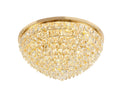 Diyas Coniston 12 Light Round Flush Ceiling Light in French Gold with Crystal
