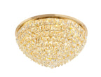Diyas Coniston 12 Light Round Flush Ceiling Light in French Gold with Crystal