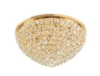 Diyas Coniston 12 Light Round Flush Ceiling Light in French Gold with Crystal