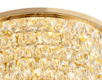 Diyas Coniston 12 Light Round Flush Ceiling Light in French Gold with Crystal