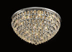 Diyas Coniston 12 Light Round Flush Ceiling Light in Polished Chrome with Crystal