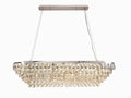 Diyas Coniston 14 Light Linear Bar Pendant Light in Polished Chrome with Crystal