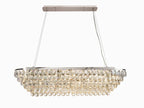 Diyas Coniston 14 Light Linear Bar Pendant Light in Polished Chrome with Crystal