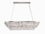 Diyas Coniston 14 Light Linear Bar Pendant Light in Polished Chrome with Crystal