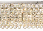 Diyas Coniston 14 Light Linear Bar Pendant Light in Polished Chrome with Crystal