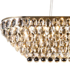 Diyas Coniston 14 Light Linear Pendant Light in Antique Brass