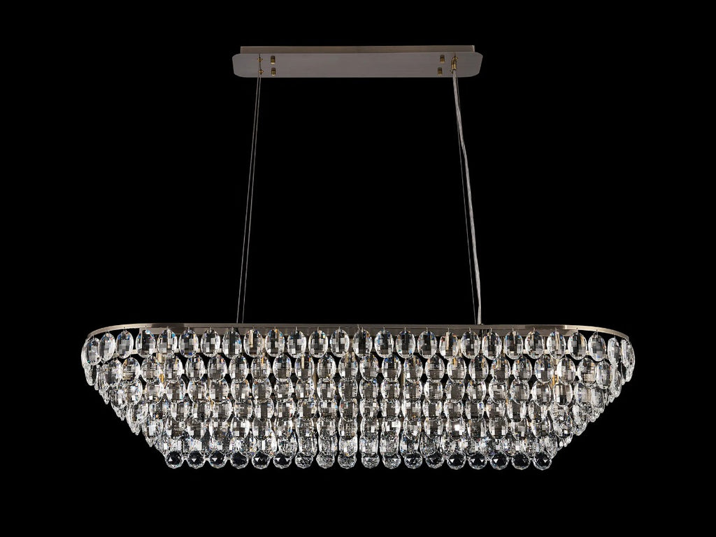 Diyas Coniston 14 Light Linear Pendant Light in Antique Brass