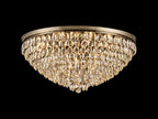 Diyas Coniston 15 Light Flush Ceiling Light in Antique Brass