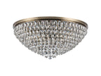 Diyas Coniston 15 Light Flush Ceiling Light in Antique Brass