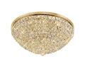 Diyas Coniston 15 Light Round Flush Ceiling Light in French Gold with Crystal
