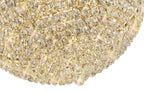Diyas Coniston 15 Light Round Flush Ceiling Light in French Gold with Crystal