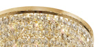 Diyas Coniston 15 Light Round Flush Ceiling Light in French Gold with Crystal