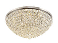 Diyas Coniston 15 Light Round Flush Ceiling Light in Polished Chrome with Crystal