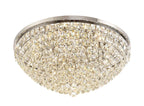 Diyas Coniston 15 Light Round Flush Ceiling Light in Polished Chrome with Crystal