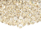 Diyas Coniston 15 Light Round Flush Ceiling Light in Polished Chrome with Crystal