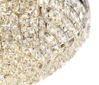 Diyas Coniston 15 Light Round Flush Ceiling Light in Polished Chrome with Crystal