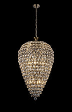 Diyas Coniston 16 Light Acorn Pendant Light in Antique Brass
