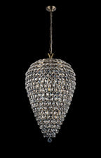 Diyas Coniston 16 Light Acorn Pendant Light in Antique Brass