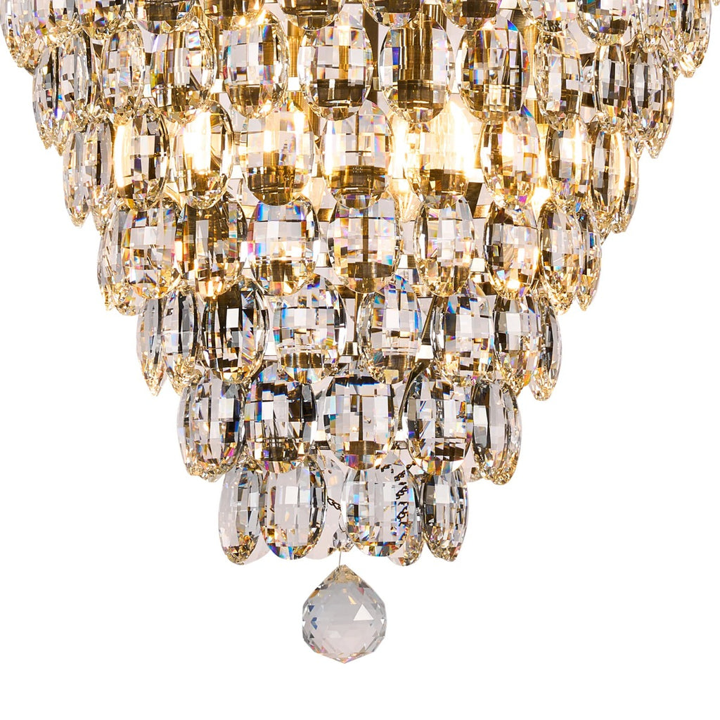 Diyas Coniston 16 Light Acorn Pendant Light in Antique Brass