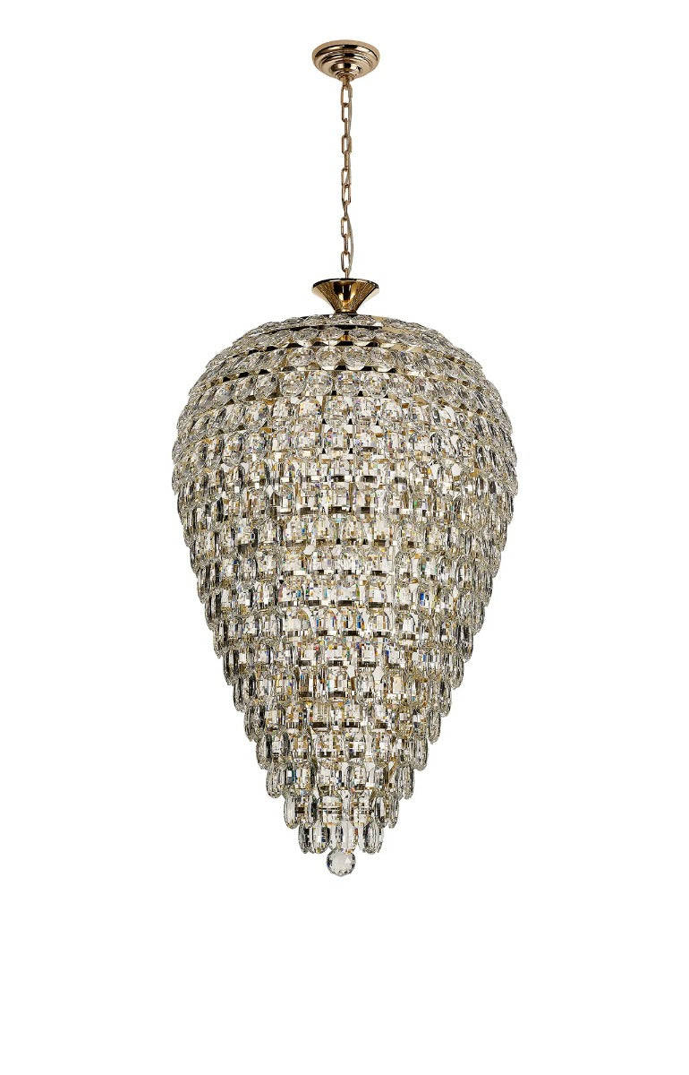 Diyas Coniston 16 Light Acorn Pendant Light in French Gold