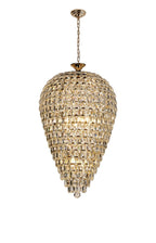 Diyas Coniston 16 Light Acorn Pendant Light in French Gold