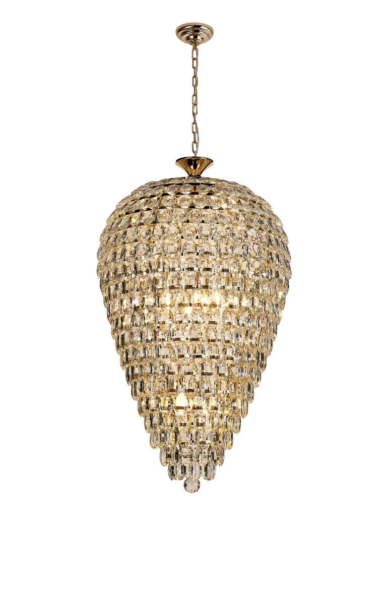 Diyas Coniston 16 Light Acorn Pendant Light in French Gold