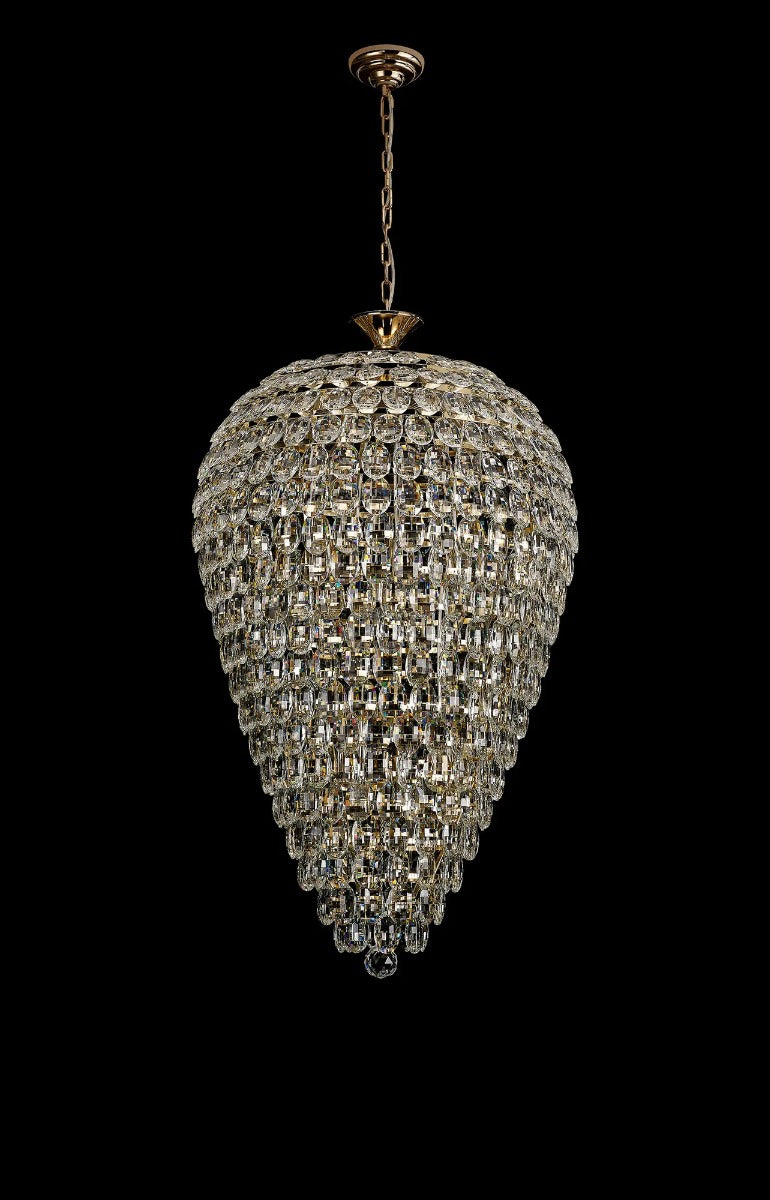 Diyas Coniston 16 Light Acorn Pendant Light in French Gold