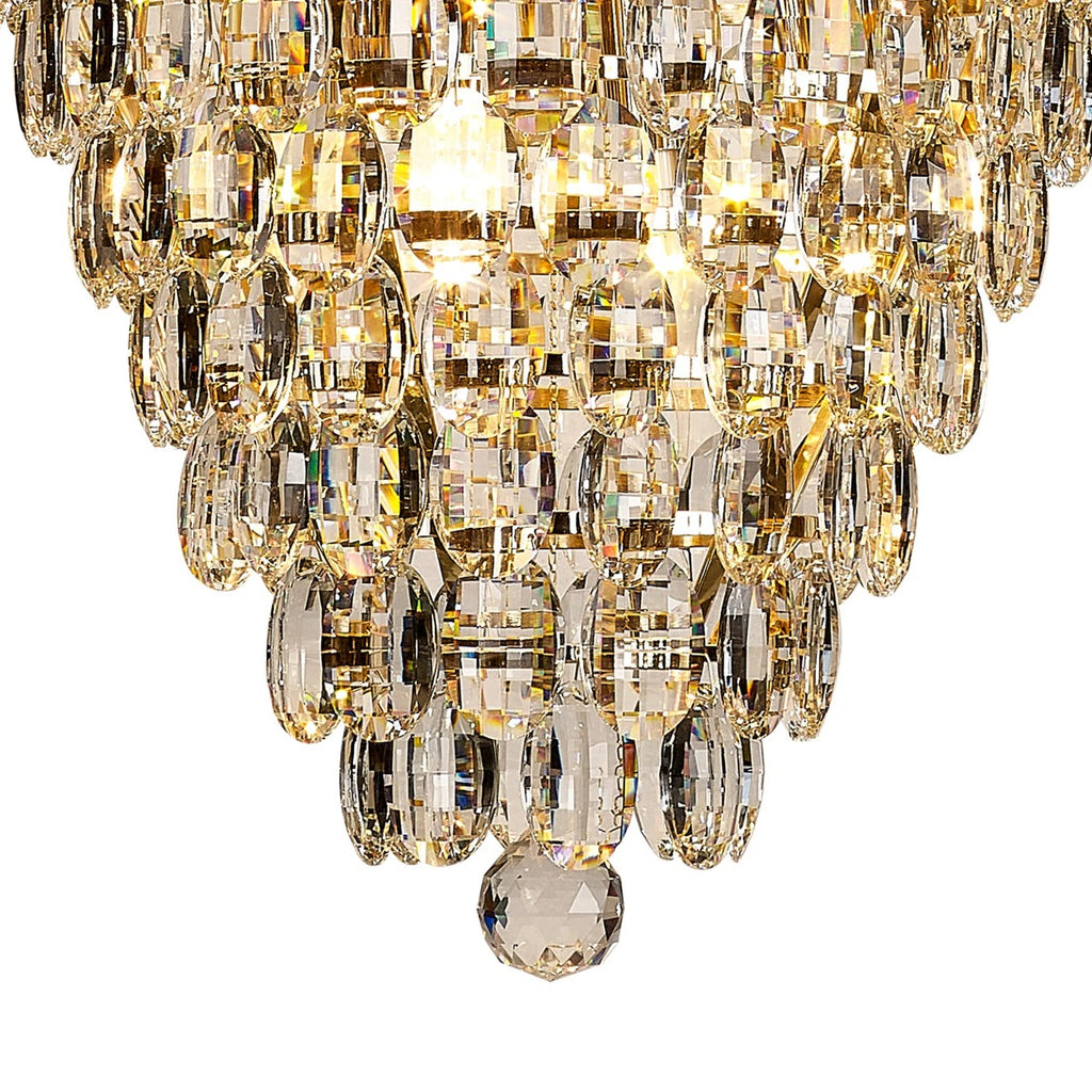 Diyas Coniston 16 Light Acorn Pendant Light in French Gold