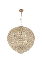 Diyas Coniston 16 Light Pendant Light in French Gold with Crystal
