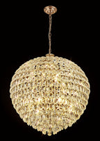 Diyas Coniston 16 Light Pendant Light in French Gold with Crystal
