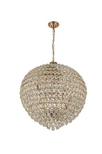 Diyas Coniston 16 Light Pendant Light in French Gold with Crystal