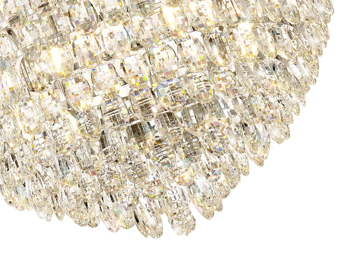 Diyas Coniston 16 Light Pendant Light in Polished Chrome with Crystal
