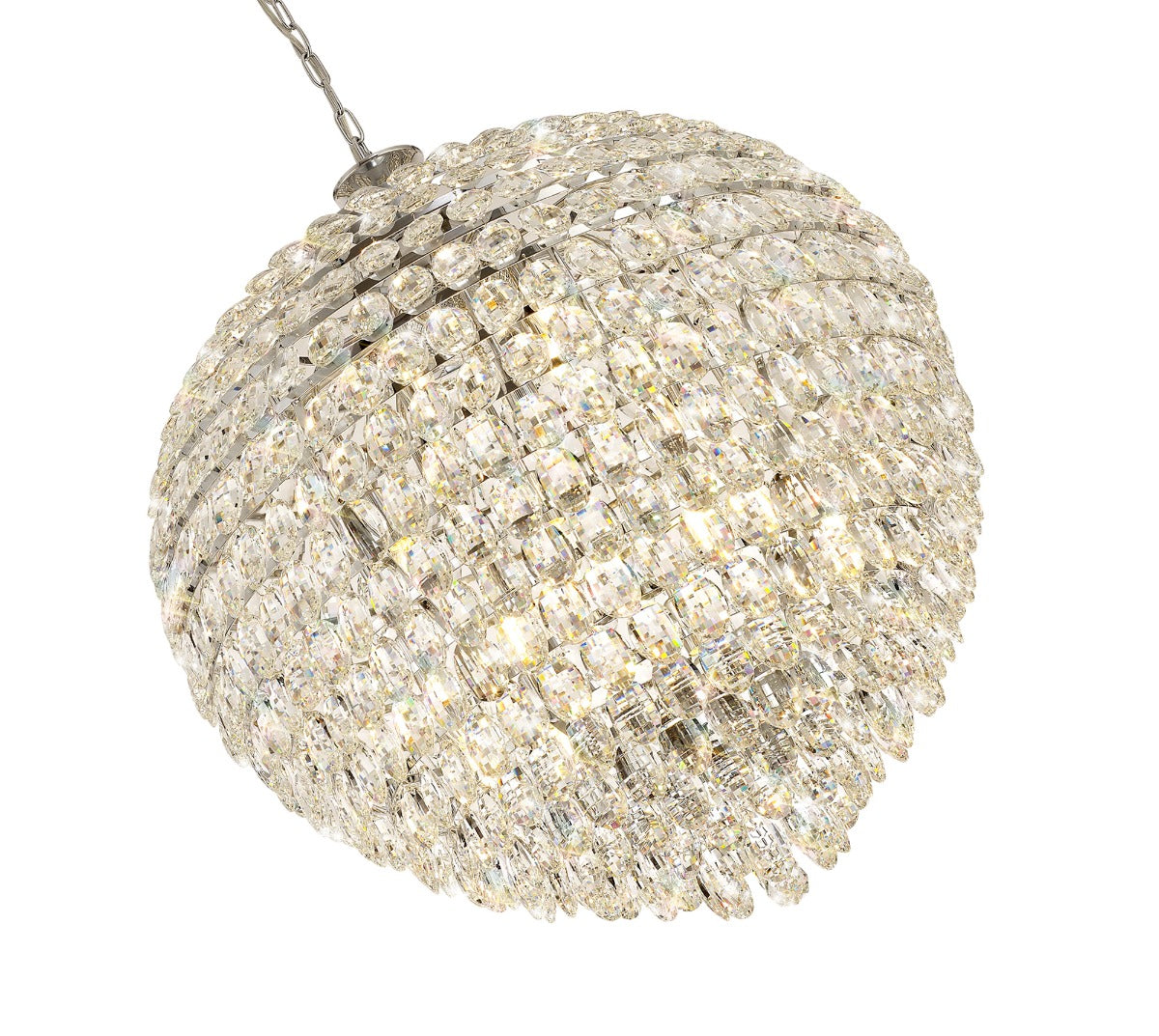 Diyas Coniston 16 Light Pendant Light in Polished Chrome with Crystal