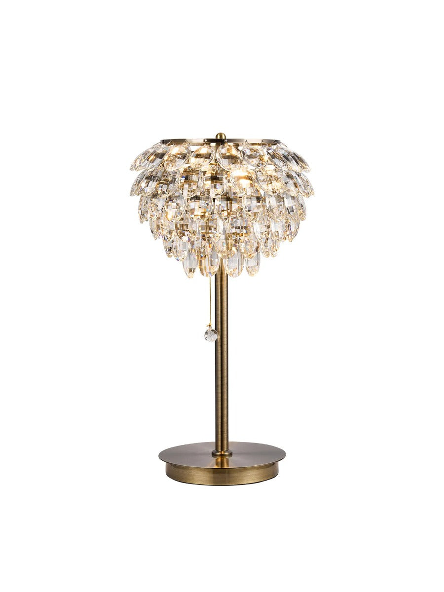 Diyas Coniston 2 Light Table Lamp in Antique Brass