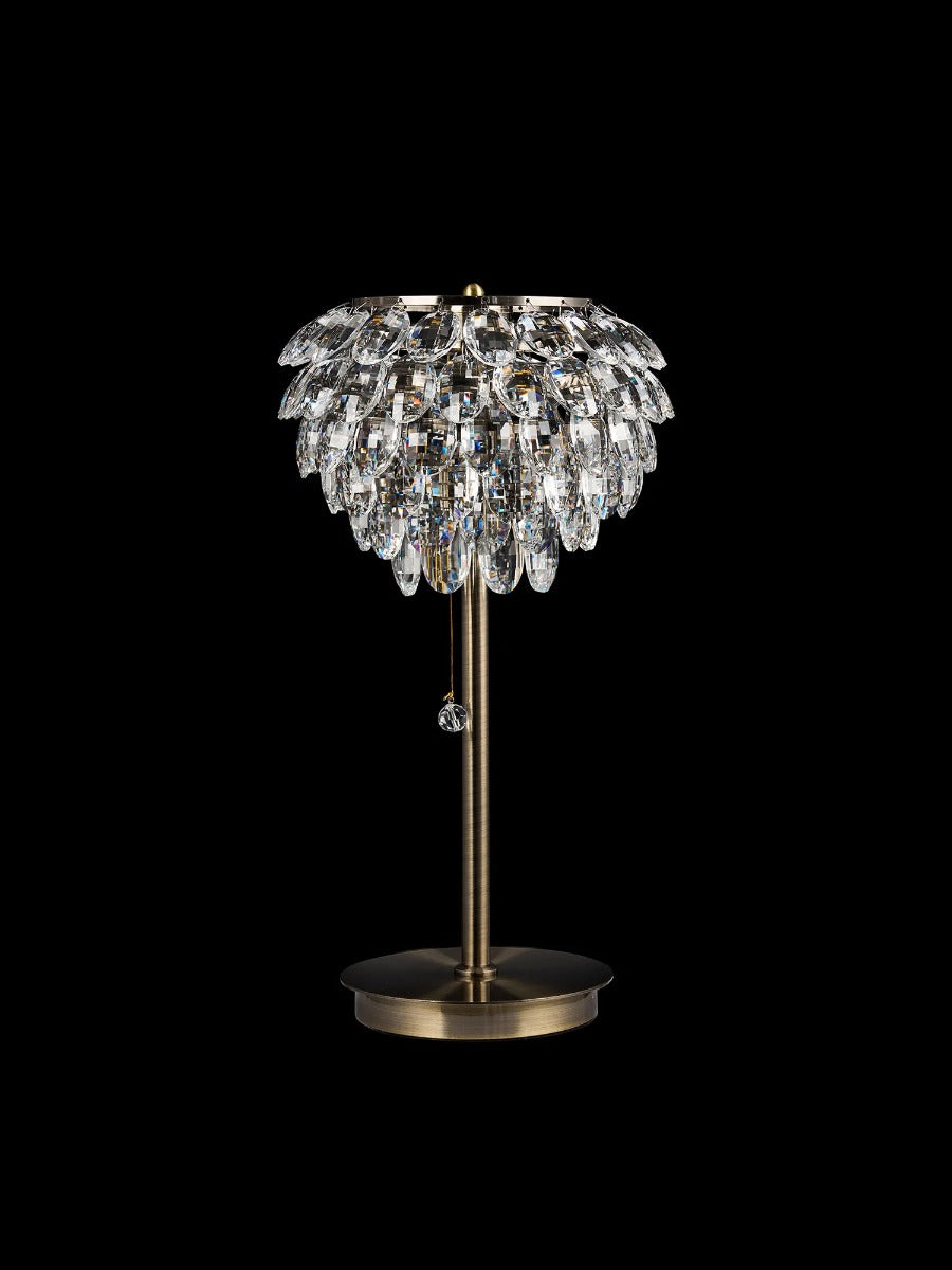 Diyas Coniston 2 Light Table Lamp in Antique Brass