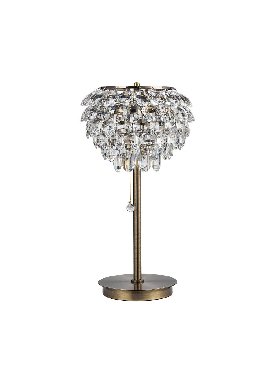 Diyas Coniston 2 Light Table Lamp in Antique Brass