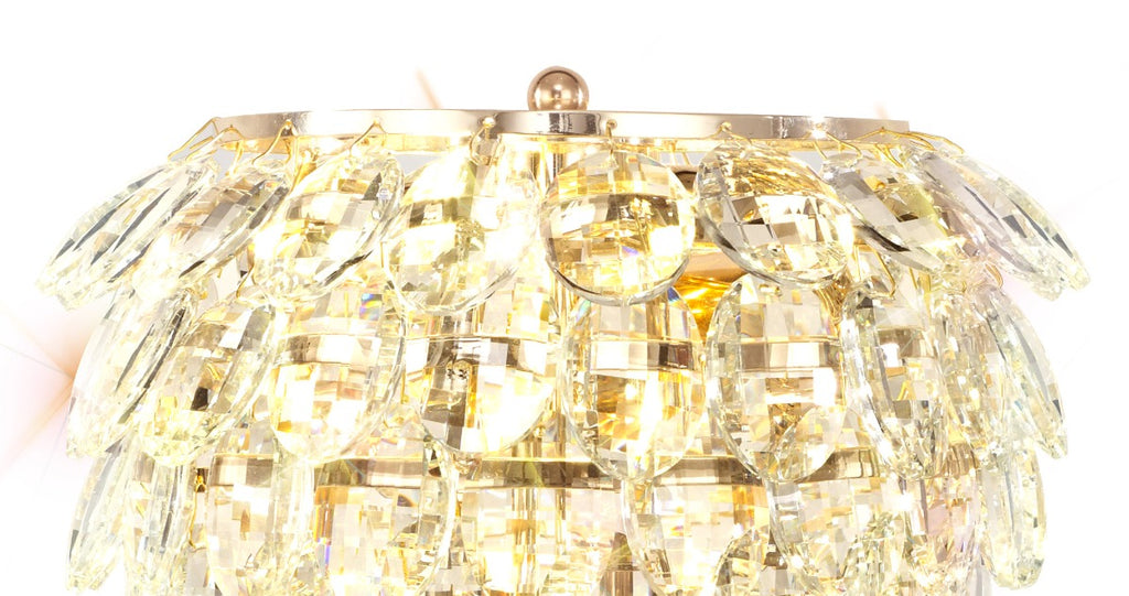 Diyas Coniston 2 Light Table Lamp in French Gold with Crystal