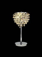 Diyas Coniston 2 Light Table Lamp in Polished Chrome with Crystal