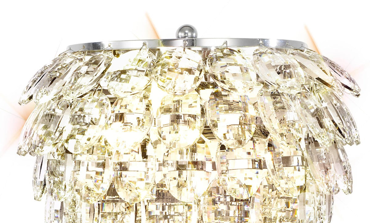 Diyas Coniston 2 Light Table Lamp in Polished Chrome with Crystal