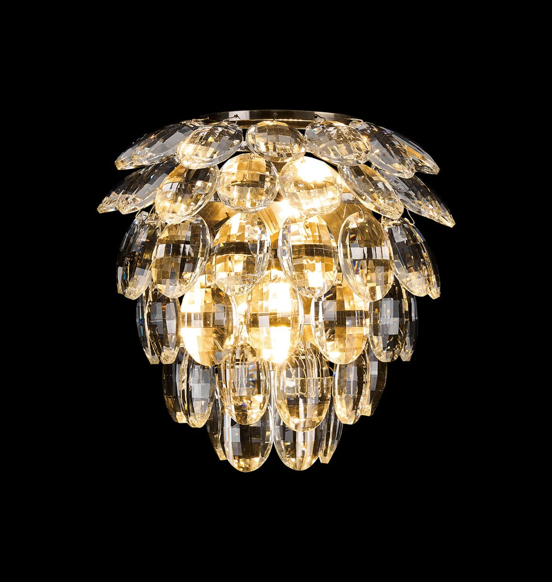 Diyas Coniston 2 Light Wall Light in Antique Brass IP44
